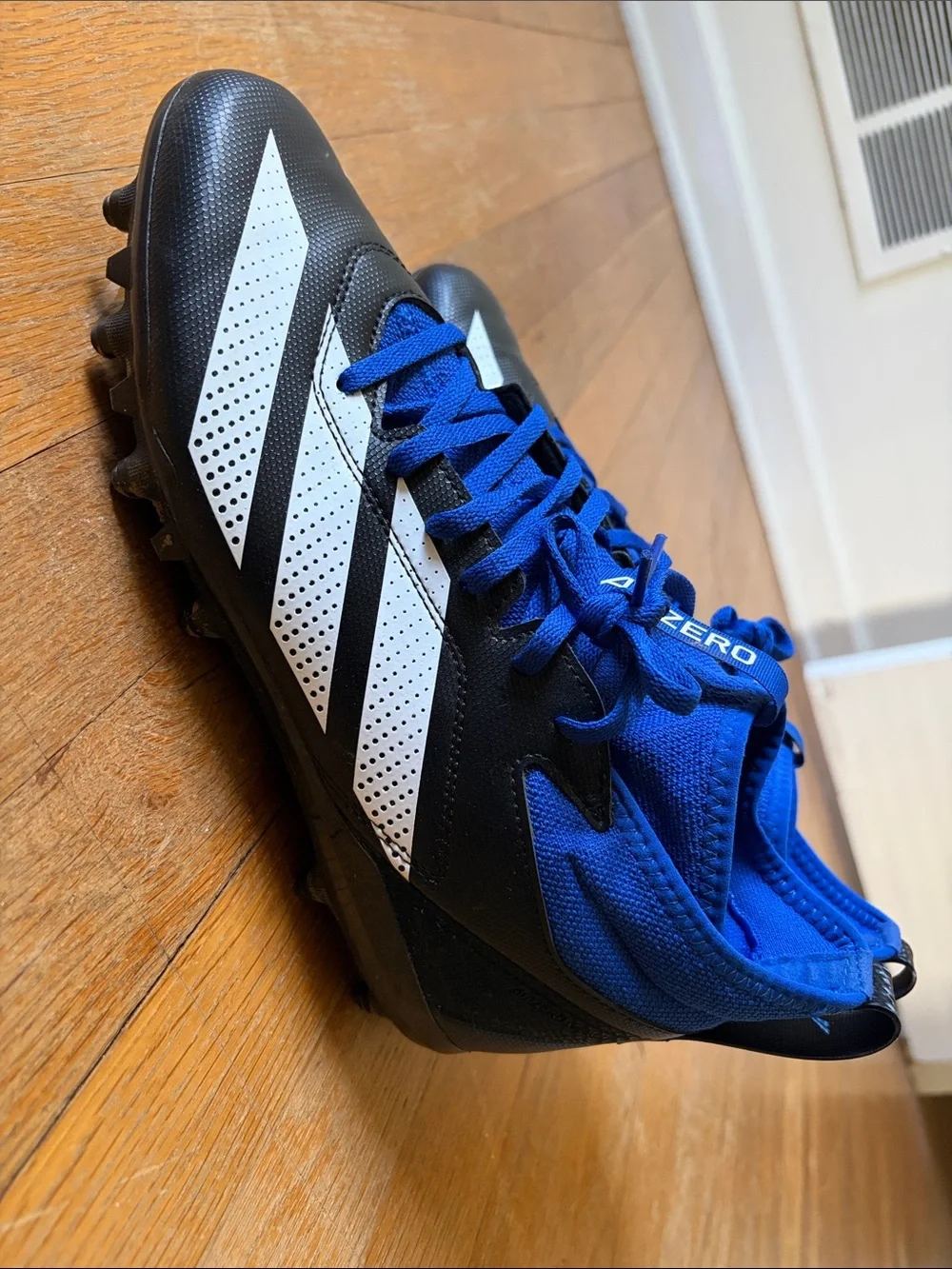 adidas Black, Blue & White Football Cleats